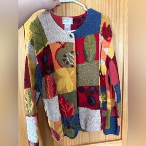 vintage susan bristol fruit cardigan